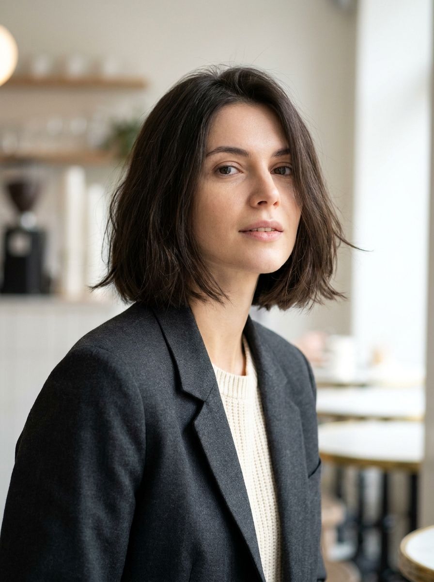 Soft French Bob für feines Haar - Kinnlange Frisuren für feines Haar